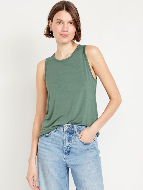Luxe Sleeveless Top - Green