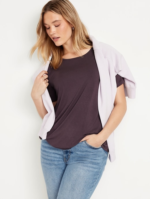 Image number 3 showing, Luxe Crew-Neck T-Shirt