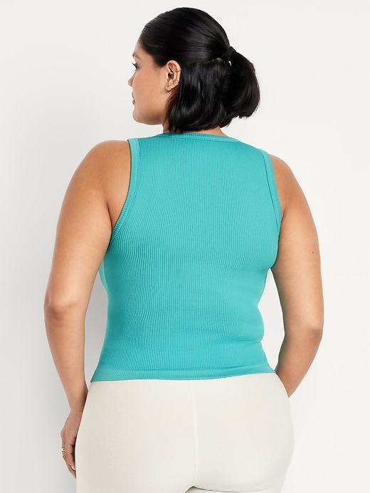 Image number 8 showing, Fitted Seamless Ribbed Tank Top