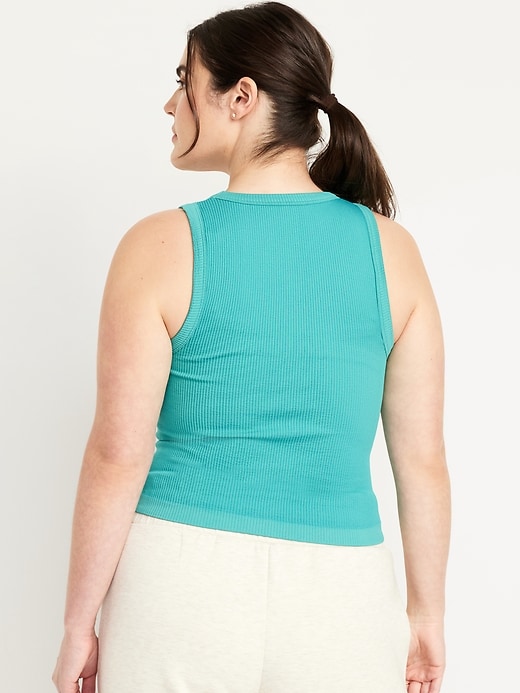 Image number 6 showing, Fitted Seamless Ribbed Tank Top