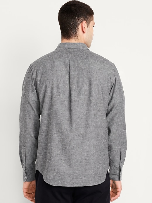 Image number 8 showing, Relaxed Fit Linen-Blend Shirt