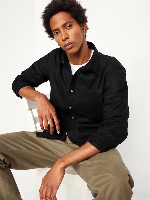 Image number 6 showing, Relaxed Fit Linen-Blend Shirt