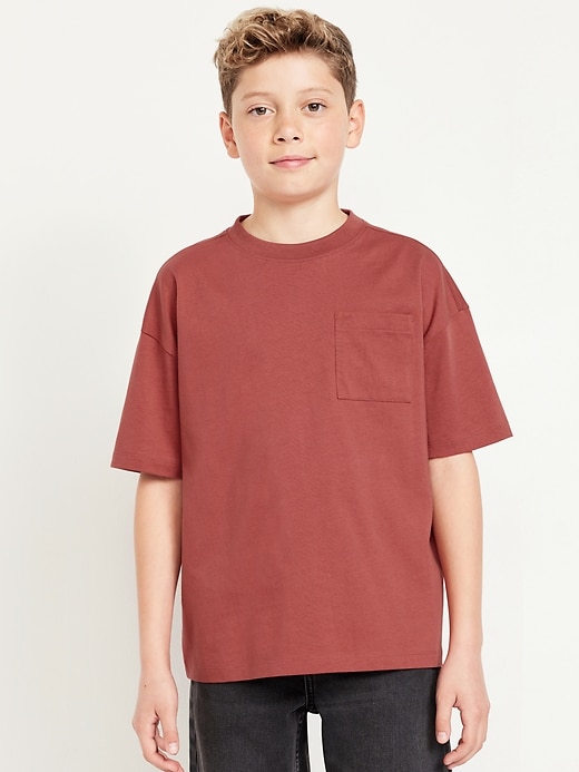 View large product image 1 of 3. Oversized Short-Sleeve Pocket T-Shirt for Boys