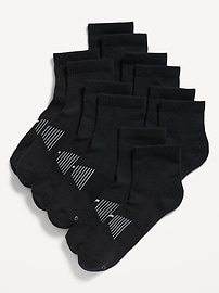 Image number 1 showing, 6-Pack Athletic Quarter Crew Socks for Men