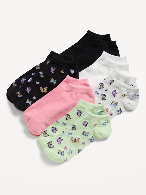 Socquettes à motif pour fille (paquet de 6 paires)