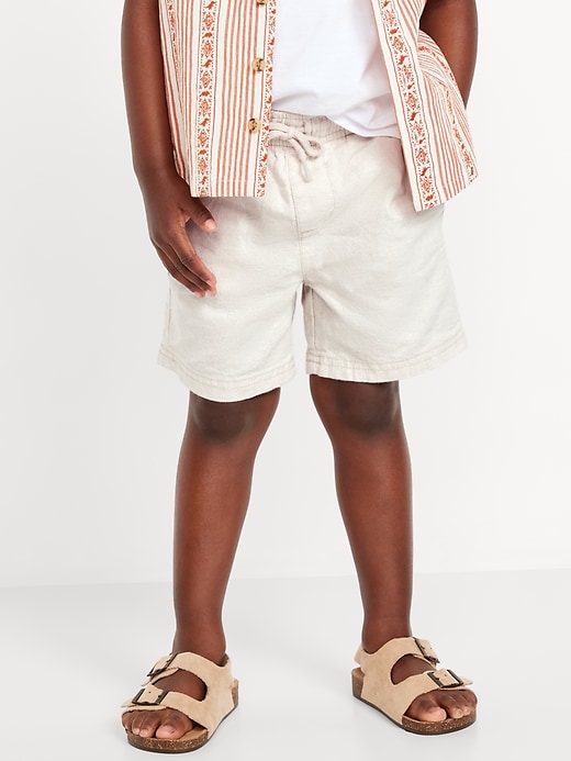 View large product image 1 of 3. Linen-Blend Shorts for Toddler Boys