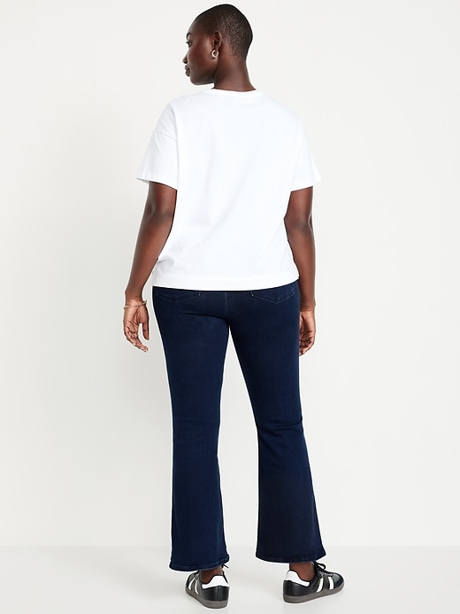 Image number 5 showing, High-Waisted Weekender Pull-On Crop Flare Jeans