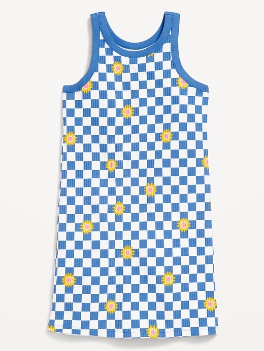 L'image numéro 3 présente Robe ajustée sans manches à motif pour fille