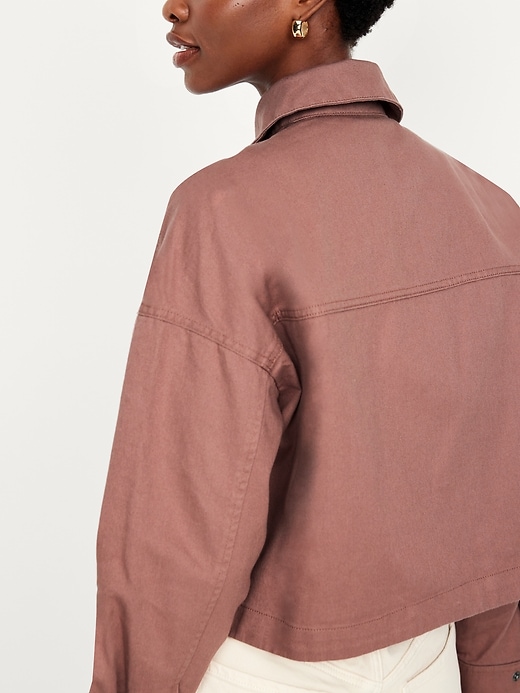 Image number 6 showing, Canvas Crop Utility Jacket