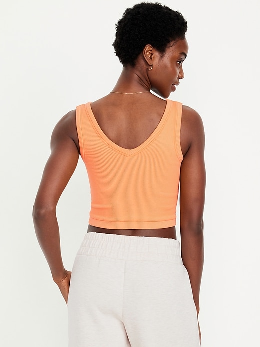 Image number 2 showing, Exhale V-Neck Rib Tank