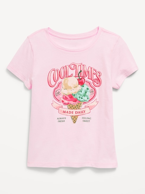 T-shirt à manches courtes à imprimé pour fille
