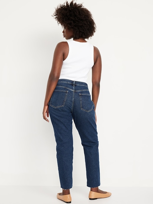 Image number 5 showing, Curvy High-Waisted OG Straight Button-Fly Ankle Jeans