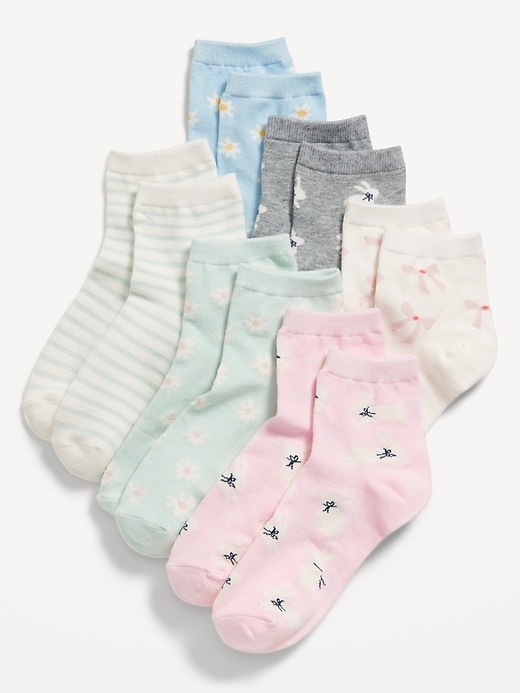 View large product image 1 of 1. Quarter-Crew Socks 6-Pack for Girls