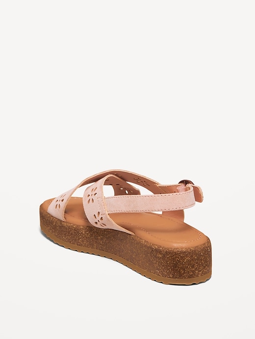 Image number 4 showing, Faux-Suede Platform Sandals for Girls