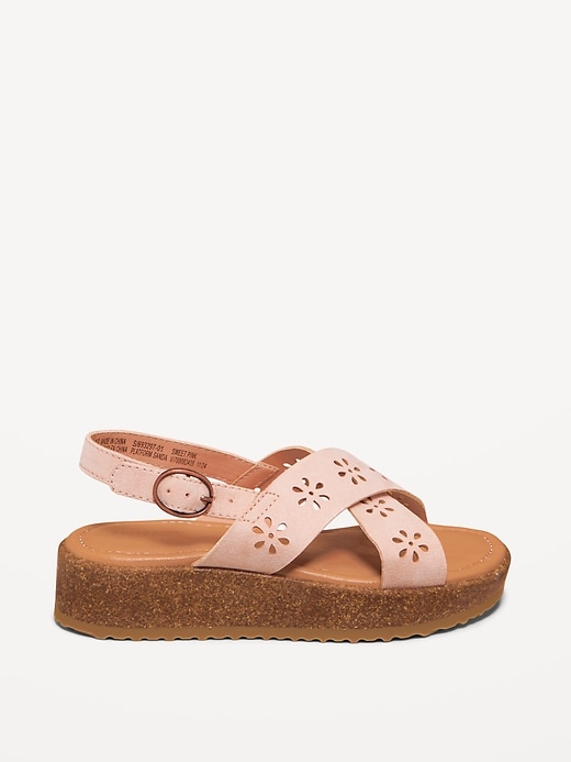 Image number 3 showing, Faux-Suede Platform Sandals for Girls
