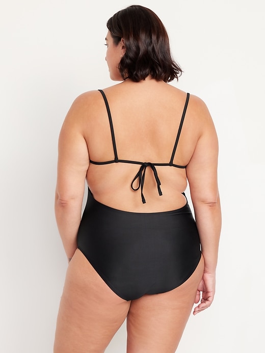 Image number 8 showing, Matte Cutout Back One-Piece Swimsuit