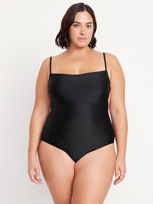 Image number 7 showing, Matte Cutout Back One-Piece Swimsuit