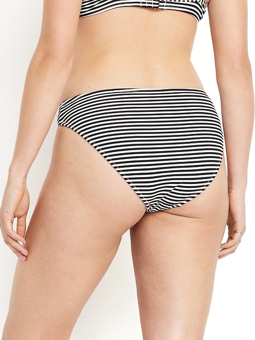 Image number 6 showing, Mid-Rise Textured Bikini Swim Bottoms