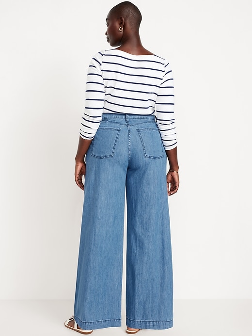 Image number 6 showing, High-Waisted Super Wide-Leg Drapey Jeans