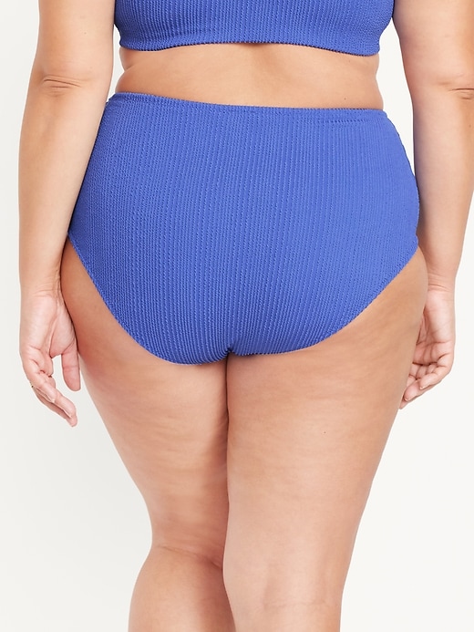 Image number 8 showing, High-Waisted Ribbed Bikini Swim Bottoms