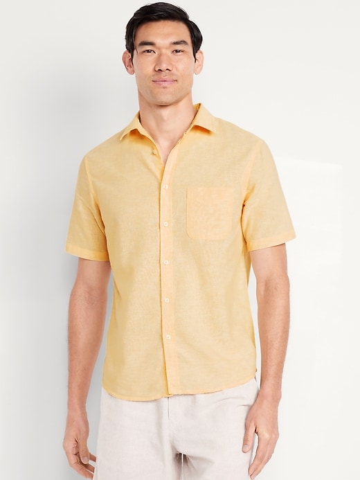 Image number 1 showing, Classic Fit Everyday Linen-Blend Shirt