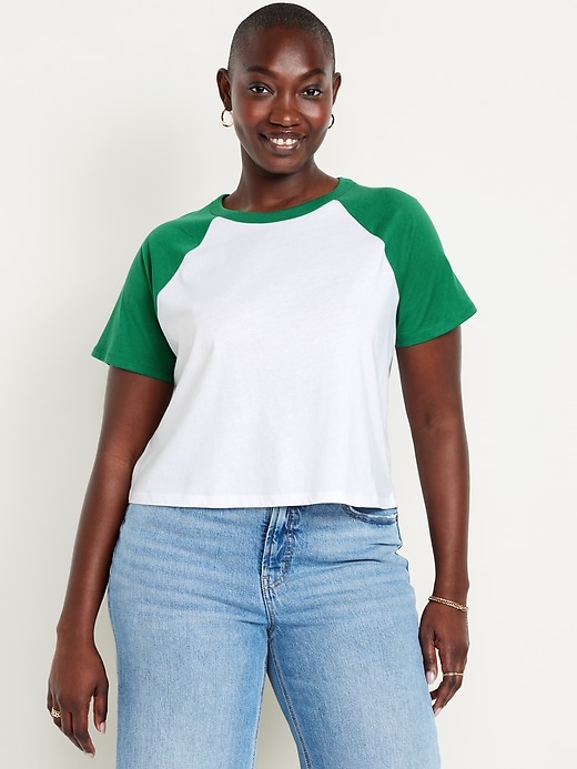 Image number 5 showing, EveryWear Raglan Crop T-Shirt