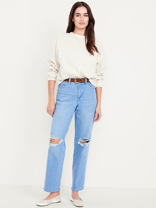 Image number 1 showing, High-Waisted OG Loose Ripped Jeans