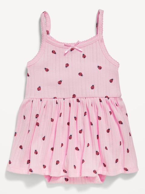 Sleeveless Pointelle Bodysuit Dress for Baby