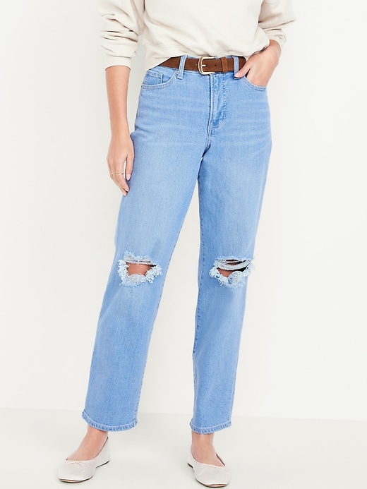 Image number 2 showing, High-Waisted OG Loose Ripped Jeans