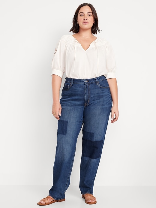 Image number 6 showing, High-Waisted OG Loose Laser Patch Jeans