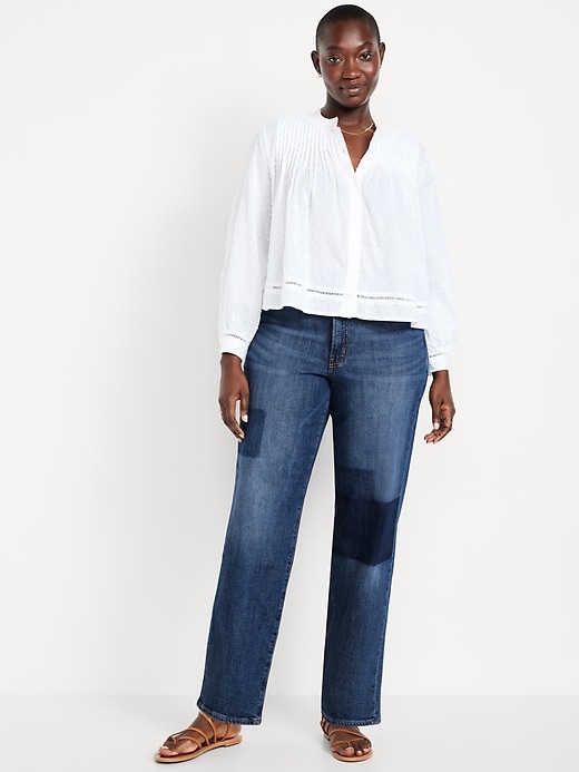 Image number 4 showing, High-Waisted OG Loose Laser Patch Jeans