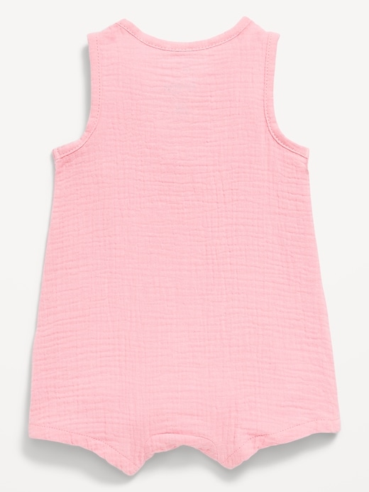 View large product image 2 of 2. Disney© Sleeveless Henley One-Piece Romper for Baby