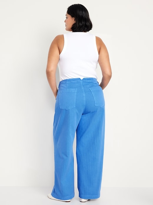 Image number 7 showing, High-Waisted Baggy Wide-Leg Jeans