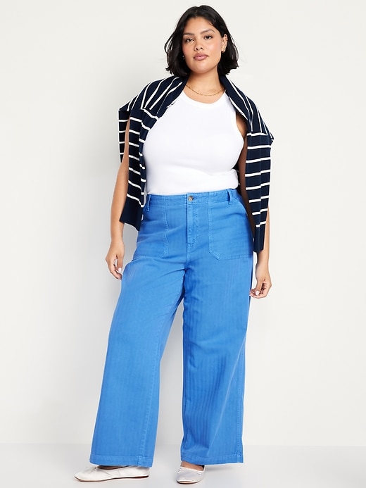 Image number 6 showing, High-Waisted Baggy Wide-Leg Jeans