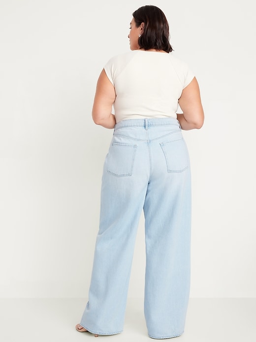 Image number 7 showing, High-Waisted Baggy Wide-Leg Jeans