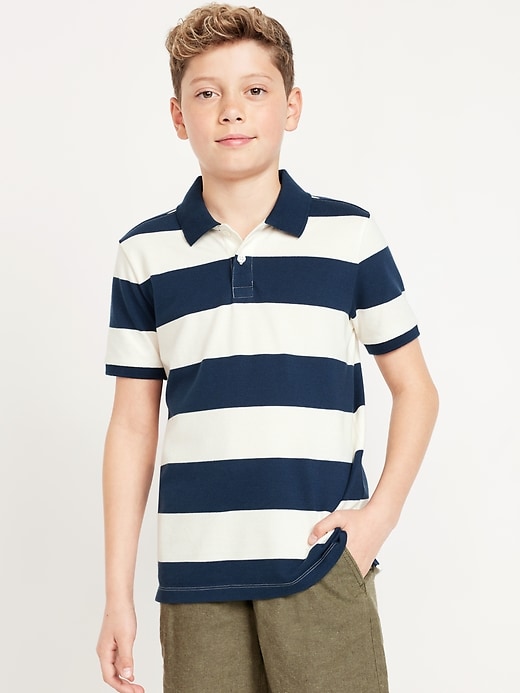 View large product image 1 of 3. Printed Pique Polo Shirt for Boys