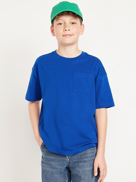 View large product image 1 of 3. Oversized Short-Sleeve Pocket T-Shirt for Boys