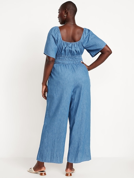 Image number 5 showing, Waist-Defined Smocked Jumpsuit