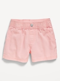Image number 1 showing, Twill Pull-On Shorts for Toddler Girls