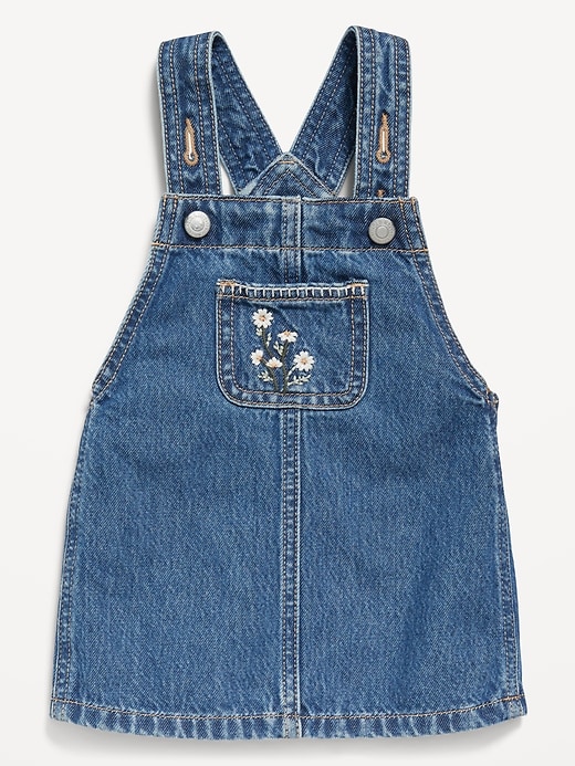 View large product image 2 of 2. Embroidered Jean Skirtall Dress for Baby