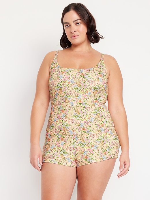 Image number 7 showing, Textured Swim Romper -- 2.5-inch inseam