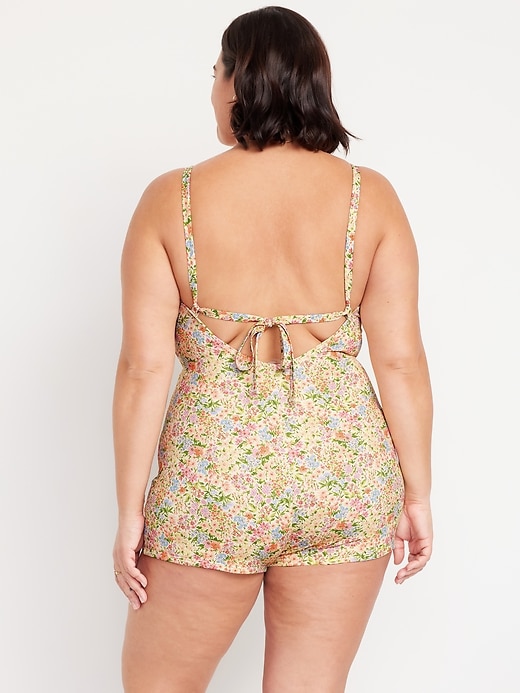 Image number 8 showing, Textured Swim Romper -- 2.5-inch inseam