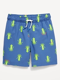 Image number 1 showing, Printed Swim Trunks for Toddler Boys