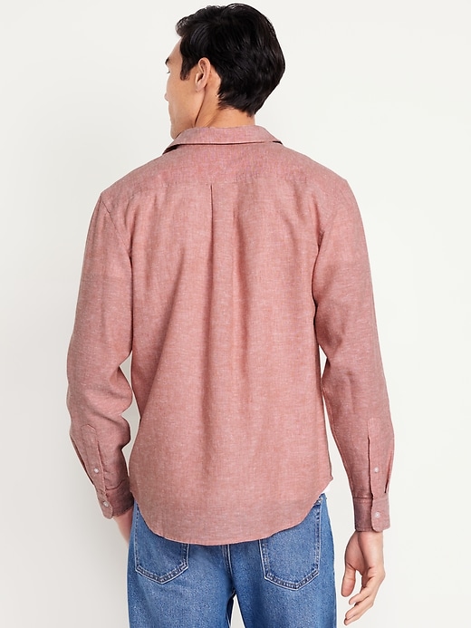 Image number 2 showing, Relaxed Fit Linen-Blend Shirt