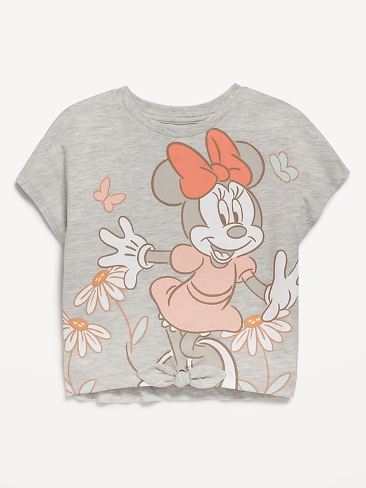 View large product image 1 of 1. Disney© Minnie Mouse Tie-Knot Graphic T-Shirt for Toddler Girls