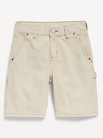 View large product image 4 of 5. Knee Length Baggy Carpenter Jean Shorts for Boys