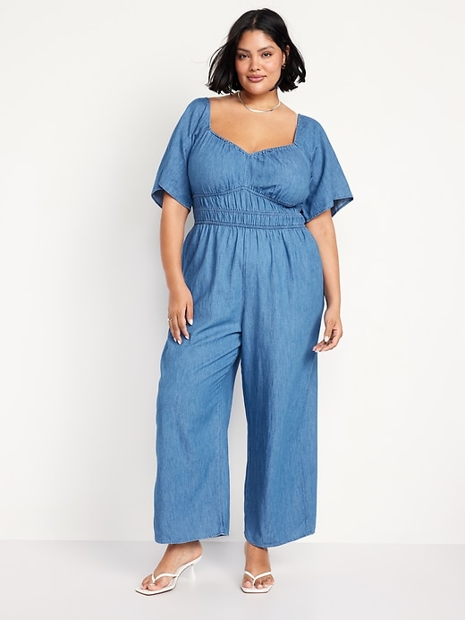 Image number 6 showing, Waist-Defined Smocked Jumpsuit