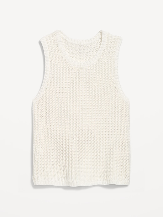 Image number 4 showing, Sleeveless Open-Stitch Sweater