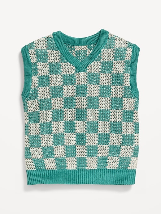 View large product image 2 of 2. Oversized Sweater-Knit Vest for Toddler Boys