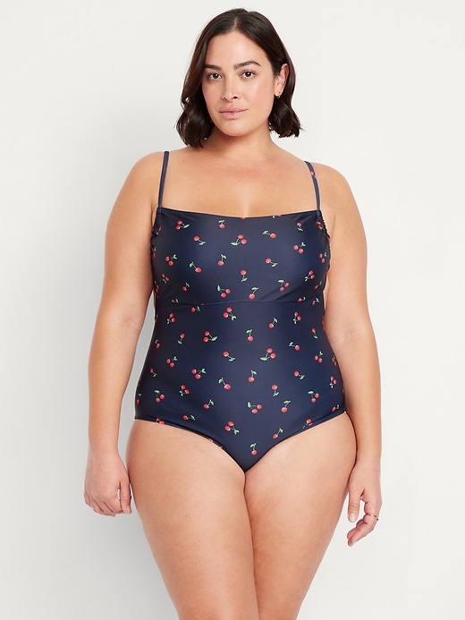 Image number 7 showing, Matte Cutout Back One-Piece Swimsuit